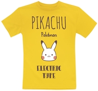 Pokémon - Kids - Pikachu - Electric Type - T-shirt - Unisexe - jaune