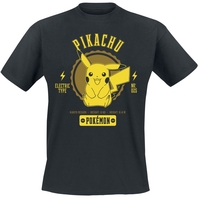 Pokémon - Pikachu - T-Shirt Manches courtes - Homme - noir