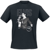 Presley,  Elvis - Logo Portrait - T-Shirt Manches courtes - Homme - noir