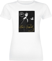 Presley,  Elvis - Signature Portrait - T-Shirt Manches courtes - Femme - blanc