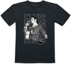 Presley,  Elvis - Triple Logo Portrait - T-shirt - Unisexe - noir