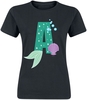 Princesses Disney - A Pour Ariel - T-Shirt Manches courtes - Femme - noir