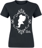 Princesses Disney - Belle - T-Shirt Manches courtes - Femme - noir