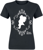 Princesses Disney - Belle - T-Shirt Manches courtes - Femme - noir
