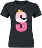 Princesses Disney - S Pour Sleeping Beauty - T-Shirt Manches courtes - Femme - noir
