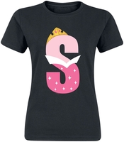 Princesses Disney - S Pour Sleeping Beauty - T-Shirt Manches courtes - Femme - noir