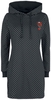 Pussy Deluxe - Robe Sweat à Pois - Robe courte - Femme - noir blanc