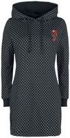 Pussy Deluxe - Robe Sweat à Pois - Robe courte - Femme - noir blanc