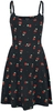 Pussy Deluxe - Robe Sweet Cherry - Robe mi-longue - Femme - noir