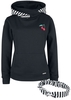 Pussy Deluxe - Sweat Col Châle Rayé & Bandeau - Sweat-shirt à capuche - Femme - noir blanc