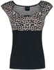 Pussy Deluxe - T-Shirt Léopard Evie - T-Shirt Manches courtes - Femme - noir léopard