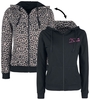 Pussy Deluxe - Veste À Capuche Réversible Léopard - Sweat-shirt zippé à capuche - Femme - noir marron