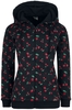 Pussy Deluxe - Veste À Capuche Zippée Cerises - Sweat-shirt zippé à capuche - Femme - noir rouge