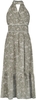 QED London - Cut Out Halter Neck Midi Dress - Robe longue - Femme - vert blanc