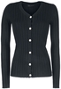 QED London - Gilet Col En V - Cardigan - Femme - noir