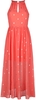 QED London - Halterneck Maxi Dress - Robe longue - Femme - corail