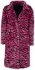 QED London - Manteau Long Fourrure - Manteaux - Femme - noir rose