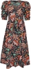 QED London - V-Neck Puff Sleeve Midi Dress - Robe mi-longue - Femme - multicolore