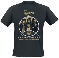 Queen - 1974 Vintage Tour - T-Shirt Manches courtes - Homme - noir