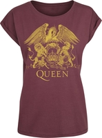 Queen - Blason Classique - T-Shirt Manches courtes - Femme - bordeaux