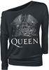 Queen - Blason Vintage - T-shirt manches longues - Femme - noir