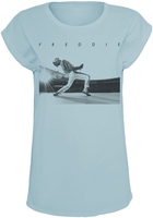 Queen - Freddie Mercury - Howl - T-Shirt Manches courtes - Femme - bleu
