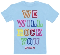 Queen - Kids - We Will Rock You - T-shirt - Unisexe - bleu clair