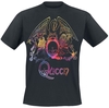 Queen - Neon Pattern Crest - T-Shirt Manches courtes - Homme - noir