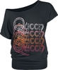 Queen - Repeat Logo - T-Shirt Manches courtes - Femme - noir