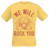 Queen - We Will Rock You - T-Shirt Manches courtes - Homme - jaune