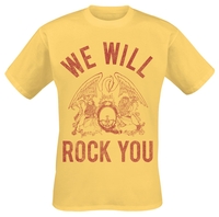 Queen - We Will Rock You - T-Shirt Manches courtes - Homme - jaune