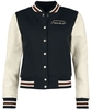 Queen Kerosin - Motor Queen - Veste Varsity - Femme - beige noir