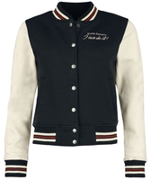 Queen Kerosin - Motor Queen - Veste Varsity - Femme - beige noir