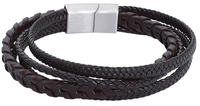 RED by EMP - Bracelet Cordes De Cuir - Bracelet en cuir - Unisexe - marron