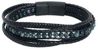 RED by EMP - Stone Pearls - Bracelet en cuir - Unisexe - noir