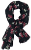 Rock Daddy - Écharpe Cerises Rockabella - Foulard - Femme - noir vert rouge