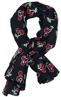 Rock Daddy - Écharpe Cerises Rockabella - Foulard - Femme - noir vert rouge