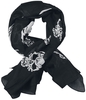 Rock Daddy - Écharpe Death Skull - Foulard - Femme - noir blanc