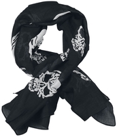 Rock Daddy - Écharpe Death Skull - Foulard - Femme - noir blanc