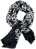 Rock Daddy - Écharpe Pentagramme Occult - Foulard - Femme - noir blanc
