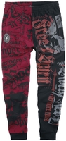 Rock Rebel by EMP - Bas De Jogging Avec Imprimé - Bas de survêtement - Homme - noir rouge