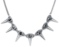 Rock Rebel by EMP - Black Stone Spikes - Collier - Femme - couleur argent