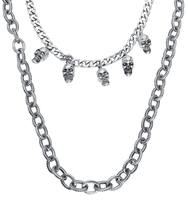 Rock Rebel by EMP - Chaîne Crâne - Collier - Unisexe - couleur argent