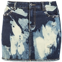 Rock Rebel by EMP - Jupe En Jean Bleue Foncé - Jupe courte - Femme - bleu foncé