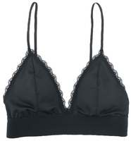 Rock Rebel by EMP - Schwarzes Bustier mit Spitzenkante inklusive Tuch - Bustier - Femme - noir
