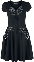 Rockabella - Robe Black Widow - Robe courte - Femme - noir blanc