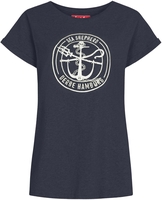 Sea Shepherd x Derbe - Barbe Mono Gots - T-Shirt Manches courtes - Femme - bleu