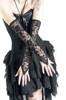 Sinister Gothic - Manchons Gothic - Mitaines montantes - Femme - noir