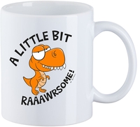 Slogans - A Little Bit Rawrsome - Mug - Unisexe - blanc