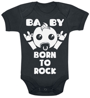Slogans - Kids - Born To Rock - Body - Unisexe - noir